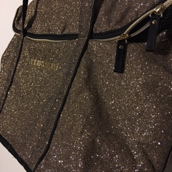 VICTORIA'S SECRET Gold Shimmery Tote/Weekend Bag - Picture 3 of 9